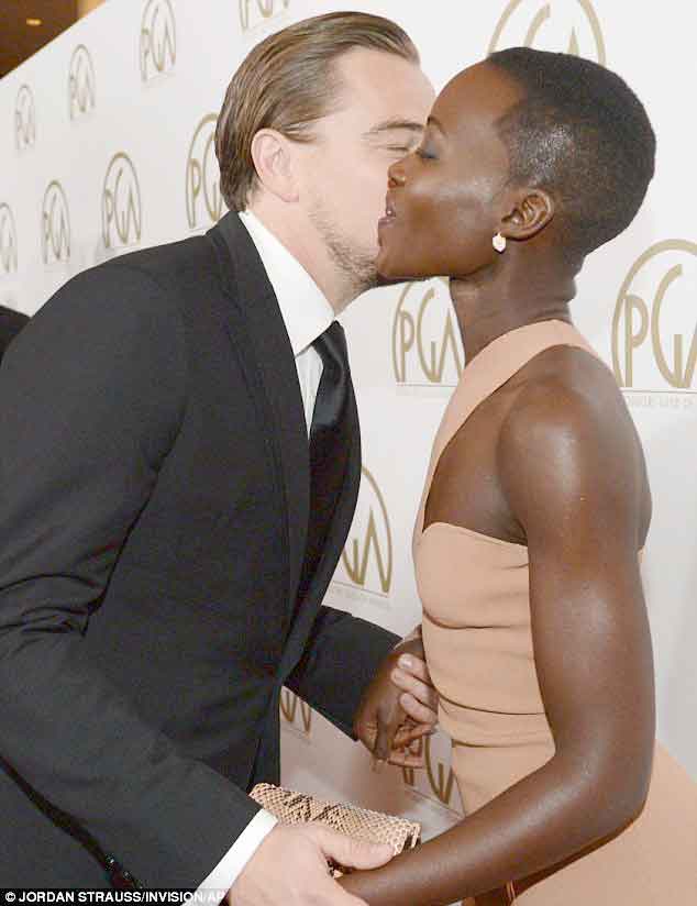 Lupita Nyong'o and Leonardo DiCaprio