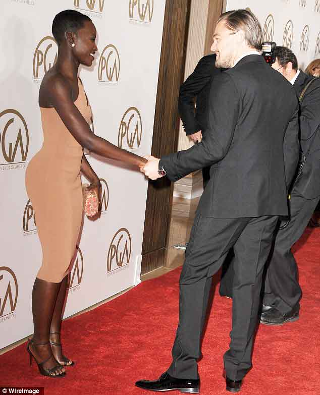 Lupita Nyong'o and Leonardo DiCaprio