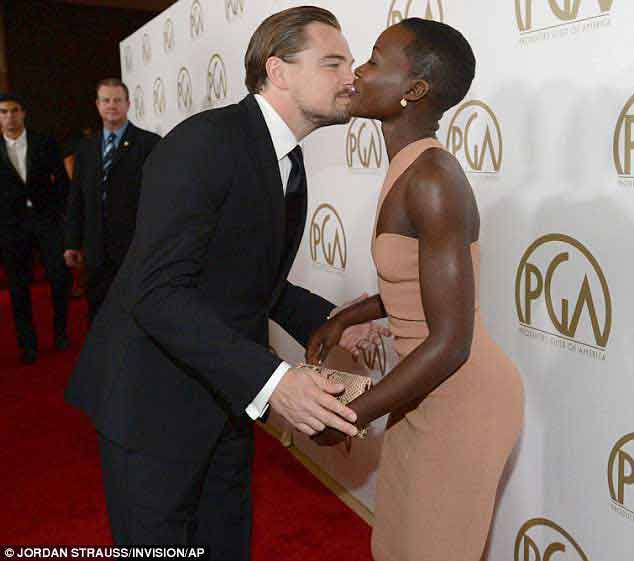 Lupita Nyong'o and Leonardo DiCaprio