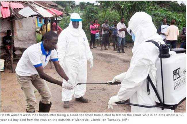 Liberian Health Care Workers Protesting