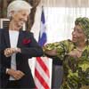 Christine LaGarde and Pres. Sirleag